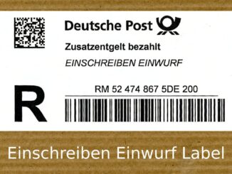 Einschreiben Einwurf